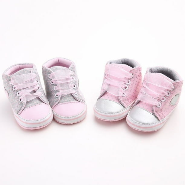 Baby Infant Girl Pre-walker Pram Shoes Shower Gift Lace Flower Polka Dot Baby Infant Girl Pre-walker Pram Shoes Shower Gift Lace Flower Polka Dot